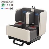 Masseur pliable 2-en-1 pour pieds et mollets avec coussins d'air, massage chauffant Shiatsu et massage par raclage |   Dispositif de récupération à domicile, usine OEM ODM