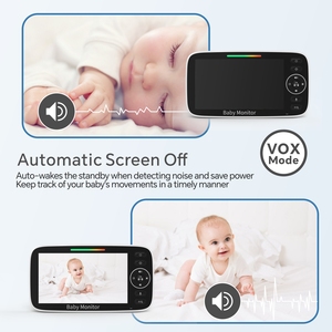 Monitor de bebé de vídeo de 5 pulgadas con cámara de teléfono para bebé con Zoom 4X, Audio bidireccional, visión nocturna, niñera, monitor de bebé de 720p - Product Image 4