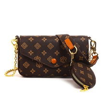 Sac à chaîne trois pièces de luxe pour femme, motif géométrique tendance, imprimé lettres, <span class=keywords><strong>pochette</strong></span> enveloppe - Product Image 1
