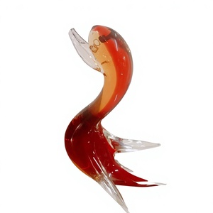 Tiny Glass World - Adorno de Cristal de Cisne Personalizable Hecho a Mano con Cúpula de Vidrio de Borosilicato, Figura de Cristal Soplado con Temática de Loro para Navidad - Product Image 1