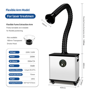 Estrattore di Fumi per Procedure Laser e Cosmetiche, Assorbitore di Fumo con Filtro HEPA e Certificazione CE per <span class=keywords><strong>Fai</strong></span>-<span class=keywords><strong>da</strong></span>-<span class=keywords><strong>Te</strong></span> e Saloni di Bellezza - Product Image 5