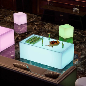 <span class=keywords><strong>Table</strong></span> de cocktail moderne à LED, éclairage RGB changeant de couleur, <span class=keywords><strong>table</strong></span> en plastique illuminée pour hôtel, restaurant, extérieur et intérieur - Product Image 3