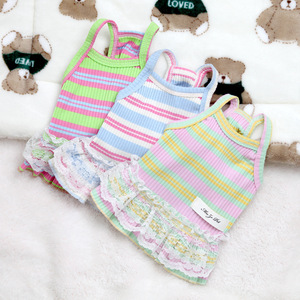 24 Nuevos Vestidos y Ropa para Mascotas Primavera/Verano, Venta al por Mayor de Fabricante de Ropa para Perros, Suministros para Mascotas, Vestidos con Tirantes y Ropa con Ribete de Encaje - Product Image 1