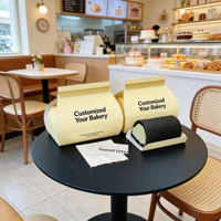 Boîte d'emballage de rouleau de serviette de gâteau cuit au four avec logo personnalisé imprimé rouleau suisse emballage de gâteau à main boîte de papier de gâteau d'ananas