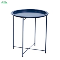 Table basse ronde moderne Wayon en fer, extensible/non extensible, plateau amovible imperméable pour salon et chambre