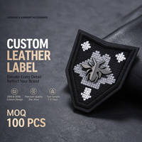 Étiquette personnalisée en métal et cuir PU, carrée, vierge, avec logo, thermocollante, avec œillet, pour vêtements, sacs, casquettes, foulards, étiquettes en jean