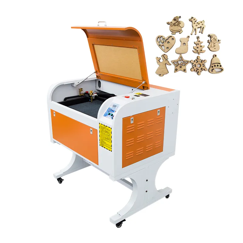 Small Size CO2 Laser Engraving Machine 6040 Single Laser Head Wooden Christmas Ornament Craft Laser Cutting Machine