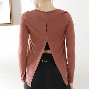 Chemises <span class=keywords><strong>de</strong></span> yoga à manches longues pour femmes, <span class=keywords><strong>t</strong></span>-<span class=keywords><strong>shirt</strong></span> <span class=keywords><strong>de</strong></span> <span class=keywords><strong>sport</strong></span> à dos ouvert, hauts <span class=keywords><strong>de</strong></span> yoga à nouer dans le dos, chemises <span class=keywords><strong>de</strong></span> <span class=keywords><strong>sport</strong></span> pour la salle <span class=keywords><strong>de</strong></span> <span class=keywords><strong>sport</strong></span>, ensemble <span class=keywords><strong>de</strong></span> yoga sans couture - Product Image 5