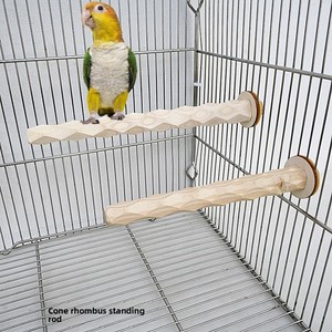 Vente en gros d'usine : Perchoir pour perroquet écologique en bois massif, forme conique et rhombique, jouet à mâcher pour le nettoyage des dents, usage quotidien - Product Image 5