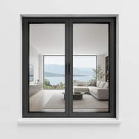 Ventanas Minimalistas de Estilo Europeo Personalizadas, Ventanas de Vidrio Templado con Doble Acristalamiento Insonorizadas para Casa