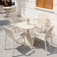 Chaises de jardin en aluminium antirouille pour restaurant commercial, café, terrasse, parc, cour, chaises de repas d'extérieur pour loisirs