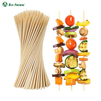 Brochettes et bâtonnets à légumes en bambou 100 % naturel de haute qualité, multi-tailles, pour barbecue en plein air, camping, écologiques, résistants à la chaleur