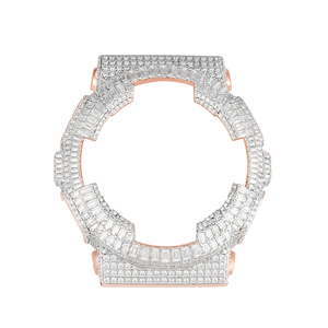 Lunette de montre de luxe pour homme Hip Hop <span class=keywords><strong>Gshock</strong></span> en argent sterling 925 sertie de moissanite VVS glacée pour GA-100 - Product Image 4