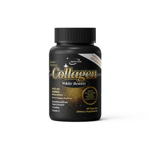 OEM Private Label collagene <span class=keywords><strong>Peptide</strong></span> integratori alimentari peptidi collagene puro marino capsule sbiancanti pillole di bellezza bianche - Product Image 1