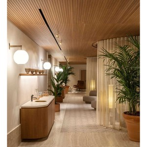 Panneau mural décoratif moderne en MDF et bois massif, personnalisé, pour cloison acoustique intérieure, écran <span class=keywords><strong>de</strong></span> salle <span class=keywords><strong>de</strong></span> bain, façade, revêtement mural - Product Image 2