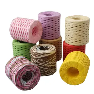 Crochet के लिए विस्कोस नायलॉन प्राकृतिक पर्यावरण के अनुकूल रस्सी कागज दुराचार यार्न crochet हैंडबैग