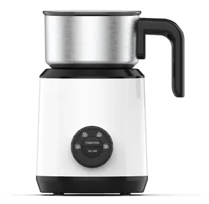 Induction Milk Frother Electric Hot Cold Milk Steamer, Soft Foam Maker Warmer w/ 2 Whisks, Automatic and Silent