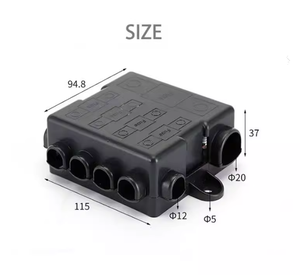 Portafusibili Mega a 5 Vie, Base Fusibili 12V/24V DC, Pannello di Distribuzione per Auto - Product Image 6
