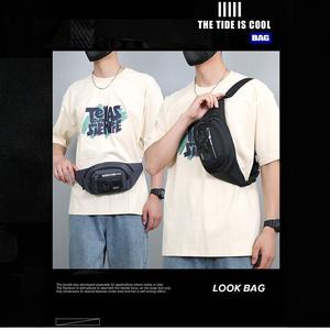 กระเป๋าคาดหน้าอกอเนกประสงค์สำหรับผู้ชาย ผ้าอ็อกซ์ฟอร์ด กันน้ำ กระเป๋าคาดเอวสำหรับใช้ในชีวิตประจำวัน สีเทา สีเขียวทหาร สีดำ สีน้ำเงิน - Product Image 5