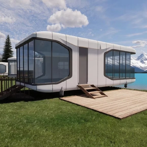 Casas Modulares de Lujo de 3 Dormitorios, Reutilizables, Tipo Cápsula Espacial, Modernas y Elegantes, Solución de Vivienda al Aire Libre Prefabricada con Panel Sándwich - Product Image 1