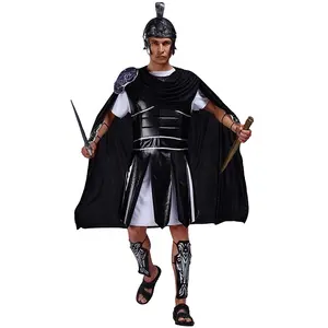 Disfraz de guerrero romano para hombres, disfraz de gladiador romano para Halloween, Cosplay