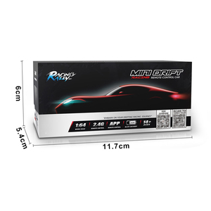 Coche de simulación a escala 1:64 con control remoto 2.4G, mini vehículo RC para niños - Product Image 6