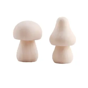 Оптовая продажа, незаконченные деревянные милые деревянные игрушки в форме гриба, Детские аксессуары для рисования