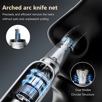 Tondeuse à nez électrique indolore rechargeable professionnelle tondeuse à cheveux étanche avec affichage LED pour hommes