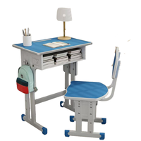 Ensemble de bureau et chaise pour étudiant en métal moderne, économique, durable et réglable, pour la maison, le bureau et la salle de classe