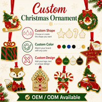 Imán Metálico Navideño con Forma Personalizada para Decoración de Árboles y Empaque de Regalos