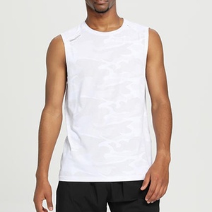 Wholesale Custom Logo Breathable Eco-Friendly Spandex/Polyester Athletic Fitness Wear for Men's Singlet - Product Image 3