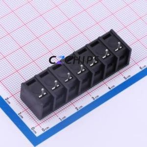 DBT50-7.62-7P-BK-P Barrier Terminal Block P=7.62mm Connector Three Sides 7.62mm 1x7P Edge Pin - Product Image 2