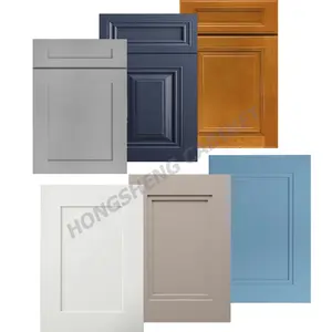 多色摇床风格的厨房柜门各色固体木桦木摇床厨房橱柜门的新设计