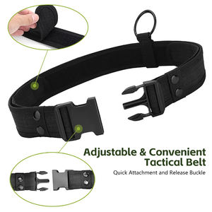 เข็มขัดยุทธวิธีอเนกประสงค์ 7 in 1 สีดำ พร้อมกระเป๋าใส่อุปกรณ์เสริม ซองใส่ปืน สำหรับเจ้าหน้าที่รักษาความปลอดภัย ป้องกันตัว และกิจกรรมกลางแจ้ง - Product Image 3