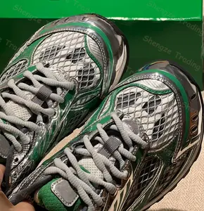 Zapatos de Diseñador Bottegas Venetas Orbit Silberne, Zapatillas Deportivas de Verano con Cordones, Parte Superior de Cuero Genuino, Antideslizantes - Product Image 5