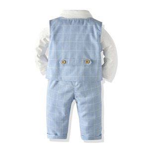 Traje Formal de Caballero de Buena Calidad, 95% Algodón, con Lazo, Conjunto de Ropa para Niños - Product Image 3