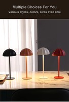 Lámpara de Mesa LED Moderna de Hierro Dailu, Lámpara de Escritorio Táctil para Hotel, Carga Inalámbrica de Lujo, Recargable, para Restaurante