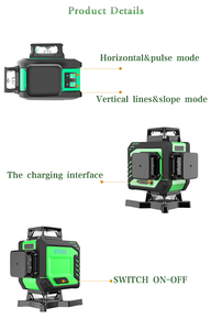 Laser Level Otomatis 4D Rotary 360 <span class=keywords><strong>Self</strong></span> Leveling dengan Pulse untuk Alat Pengukur Bangunan 16 Garis Sinar Hijau Laser Land <span class=keywords><strong>Leveler</strong></span> - Product Image 6