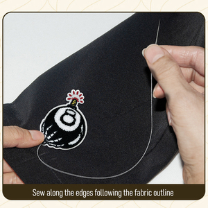 โรงงานผลิตแพทช์ปักลายตามสั่ง แพทช์แฟชั่นพังก์ร็อกแอนด์โรลสำหรับกระเป๋าและเสื้อแจ็คเก็ต - Product Image 5