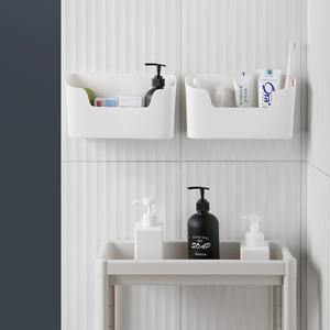 Boîte de rangement murale rectangulaire blanc cassé, organisateur de bureau pour cuisine, salle de bain, toilettes, aucun perçage requis - Product Image 3