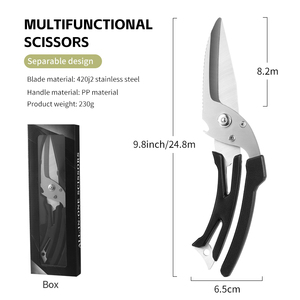 Đa chức năng Heavy-Duty kéo nhà bếp thép không gỉ gia cầm kéo ngoài trời có tính năng PP xử lý cho gia cầm xương gà - Product Image 3