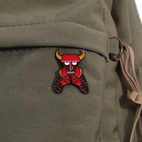 Pin de Esmalte de Robot Rojo, Señor Oscuro, Futurama, Broche Metálico para Chaquetas, Ropa, Accesorios, Regalo