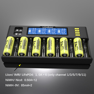 <span class=keywords><strong>Cargador</strong></span> <span class=keywords><strong>de</strong></span> Baterías LiitoKala Lii-S12 9V con Pantalla LCD y 12 Ranuras para Baterías NiMH/<span class=keywords><strong>Cd</strong></span> <span class=keywords><strong>de</strong></span> 3.8V, 3.2V, 3.7V, 18650, 26650, 26700, AA, AAA - Product Image 3
