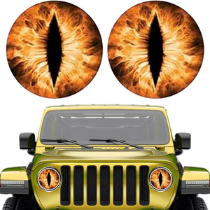 Calcomanías 3D para Faros Delanteros con Diseño de Ojo de Bestia, Adhesivos para Autos, Camionetas, Ventanas, Parachoques, Calcomanías Redondas para Faros Delanteros - Product Image 2