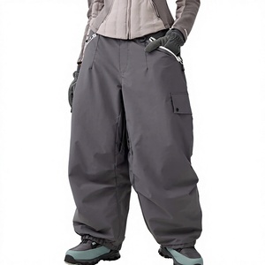 Pantalon de snowboard unisexe personnalisé, large et ample, imperméable, coupe-vent, respirant, en polyester/nylon, décontracté, pour l'hiver - Product Image 1
