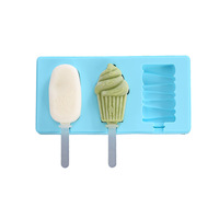Moule à glace en silicone en gros, moule à bâtonnets de crème glacée maison de qualité alimentaire, motif dessin animé, boîte à glace DIY avec couvercle Yongkang
