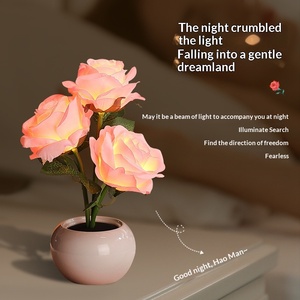 Luz Nocturna Pequeña de Lujo con Forma de Rosa Eterna, Luz de Ambiente para Dormitorio, Aromaterapia, Decoración Creativa, Regalo para Niñas - Product Image 2