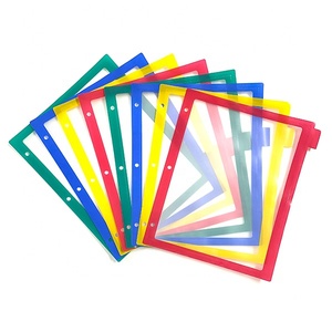 Tùy chỉnh A4 Pp không thấm nước trong suốt tấm nhựa thư mục cuốn sách tabs chia tập tin với màu sắc tùy chỉnh cho văn phòng trường sử dụng - Product Image 1
