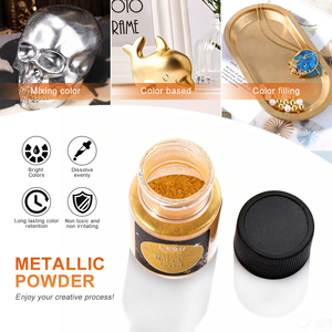 LEQU ผงสีเมทัลลิกโฮโลแกรม 6 สี ทำด้วยมือสำหรับศิลปิน DIY - Product Image 3