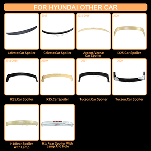 Becquet arrière en Fiber de carbone ABS, aileron d'aile de toit pour Hyundai Getz 2006 2007 2008 2009 2010 2011 - Product Image 3